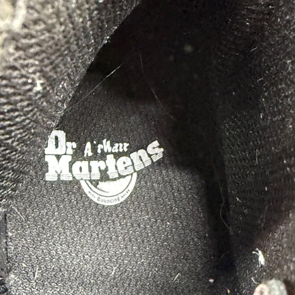 Dr Martens Devon Bex Girls Youth 4 Black Star Chunky Boots Punk Rock Metal Goth
